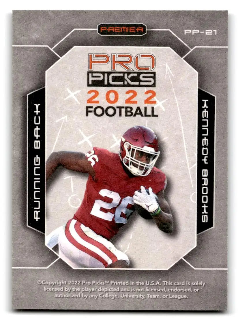 2022 Pro Picks Premier #PP-21 Kennedy Brooks - Football Card Single