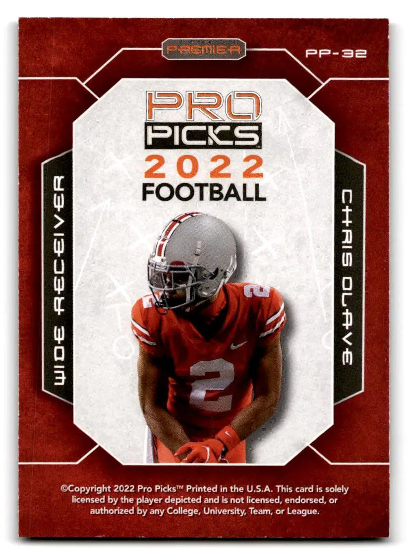 2022 Pro Picks Premier #PP-32 Chris Olave - Football Card Single
