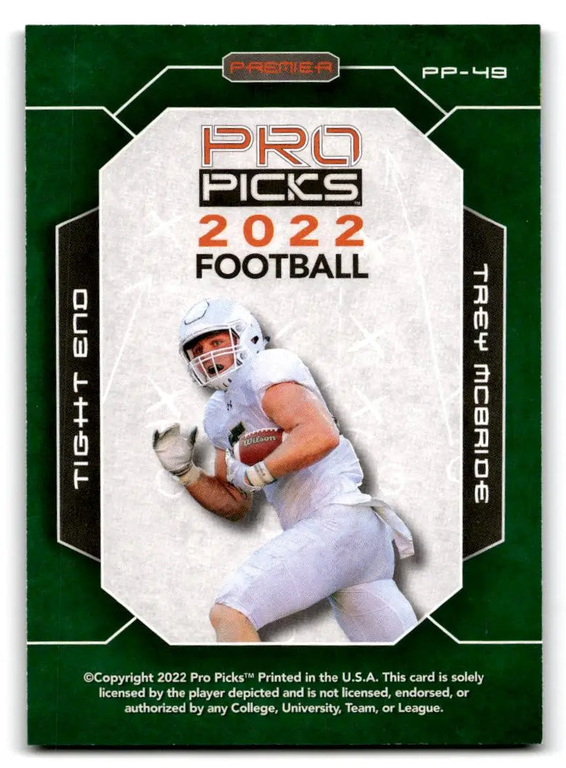 2022 Pro Picks Premier #PP-49 Trey McBride - Football Card Single