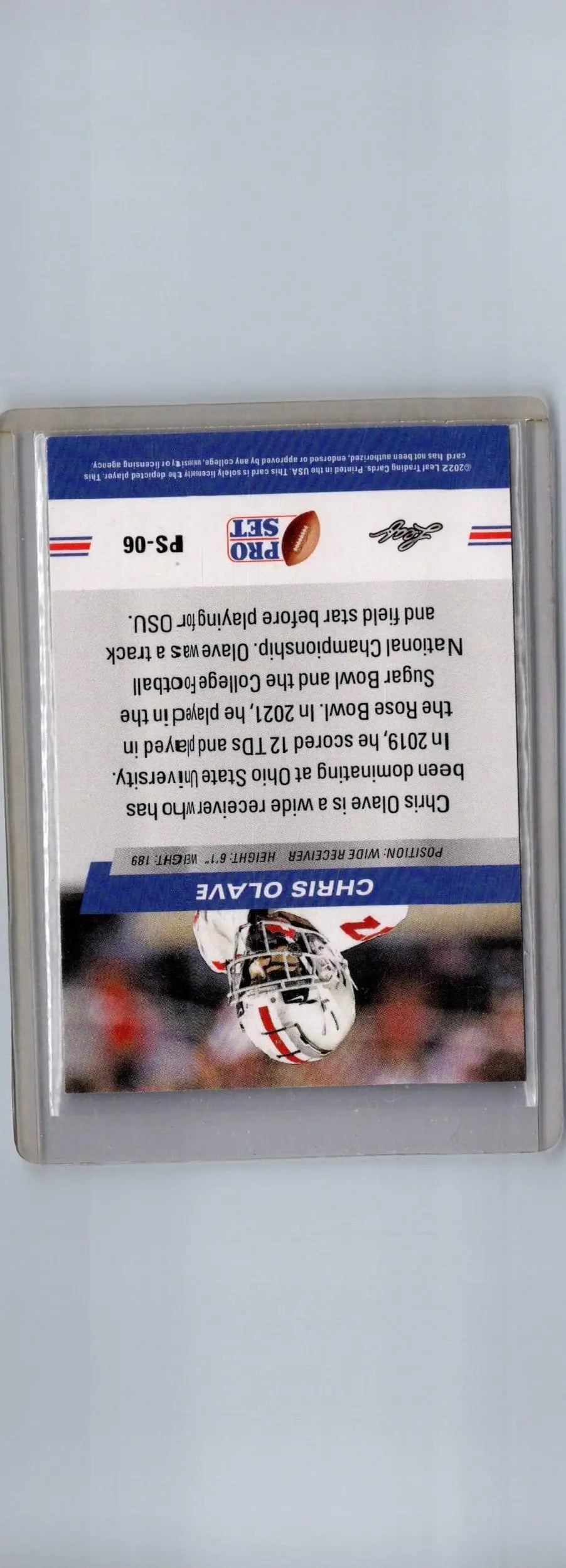 2022 Pro Set Draft #PS-06 Chris Olave - Football Card Single
