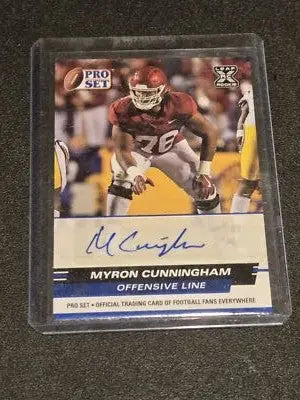 2022 Pro Set Draft #PSA-MC2 Myron Cunningham Autographs Blue - Football Card Single