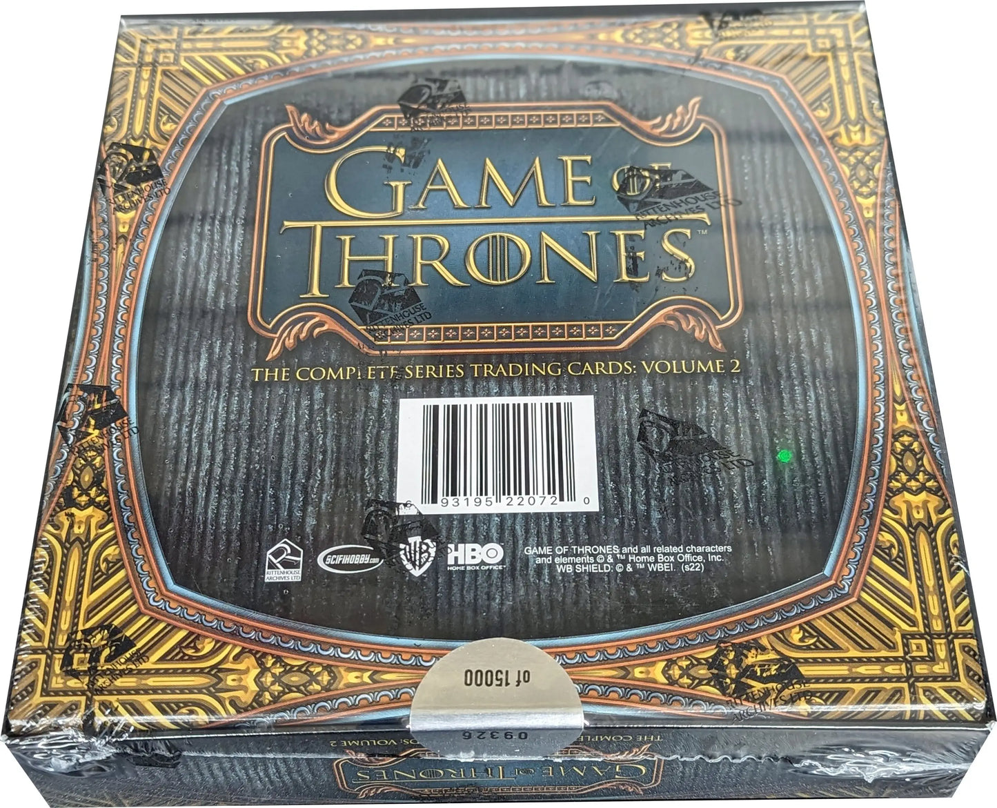 2022 Rittenhouse Game of Thrones Complete Series 2 Trading Card Box featuring eight seasons