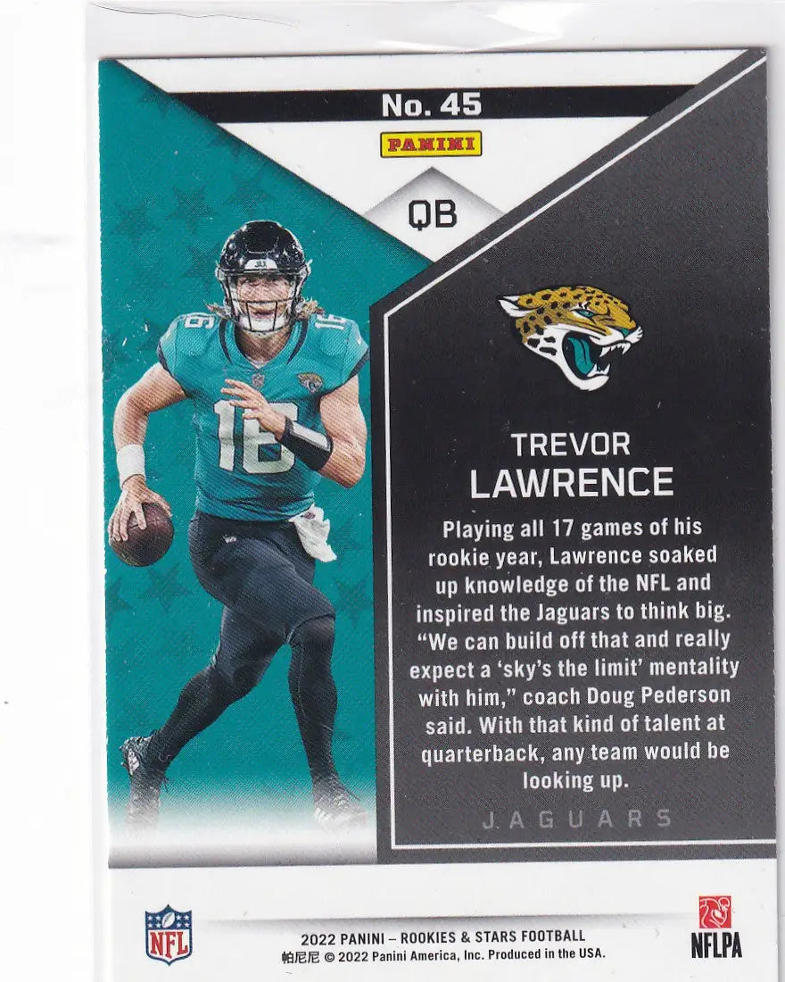 2022 ROOKIES AND STARS #45 TREVOR LAWRENCE- JACKSONVILLIE JAGUARS