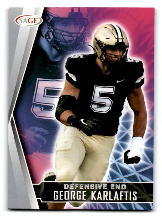 2022 SAGE #155 George Karlaftis Silver - Football Card Single