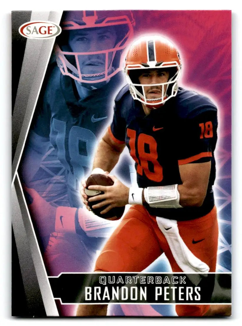 2022 SAGE #186 Brandon Peters - Football Card Single