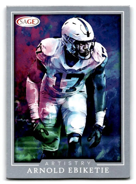 2022 SAGE Artistry #3 Arnold Ebiketie Silver - Football Card Single
