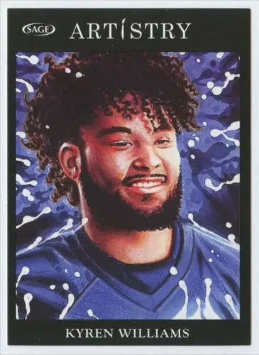 Kyren Williams football card from 2022 SAGE Artistry Black Border collection