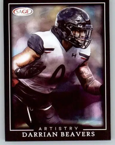 2022 SAGE Artistry Black Border #11 Darrian Beavers NM Near Mint ID:66157 - Football Card Single