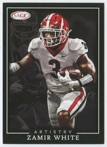 Zamir White football card from Sage Artistry Black with original gloss in NM near mint condition