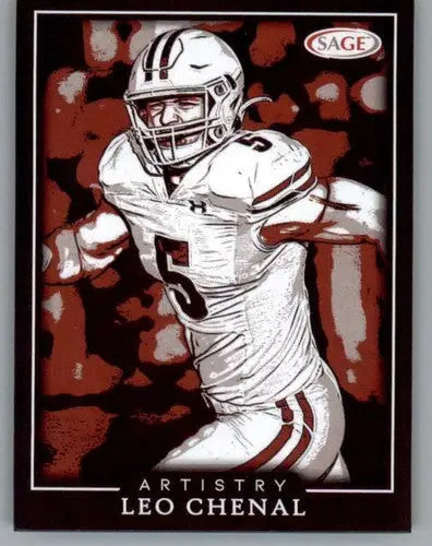 2022 SAGE Artistry Black Border Leo Chenal football card for sale