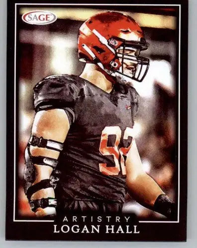2022 SAGE Artistry Black Border #22 Logan Hall NM Near Mint ID:66164 - Football Card Single