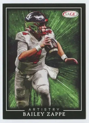 2022 SAGE Artistry Black Border #32 Bailey Zappe NM Near Mint ID:66175 - Football Card Single