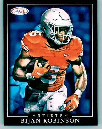 2022 SAGE Artistry Black Border Bijan Robinson football card near mint condition
