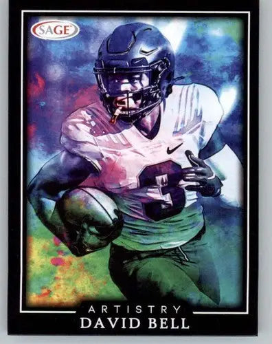 Original gloss David Bell football card from Sage Artistry Black Border collection