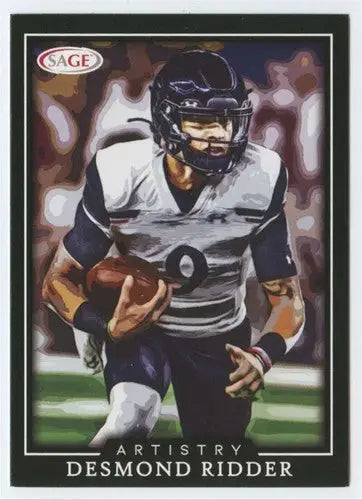 Original gloss Desmond Ridder football card in Sage Artistry Black Border collection