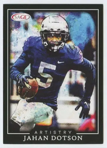 Jahan Dotson football card from Sage Artistry Black Border series, 2022 SAGE Artistry Black