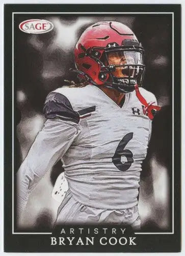 2022 Sage Artistry Black Border Bryan Cook football card NM-MT collectible
