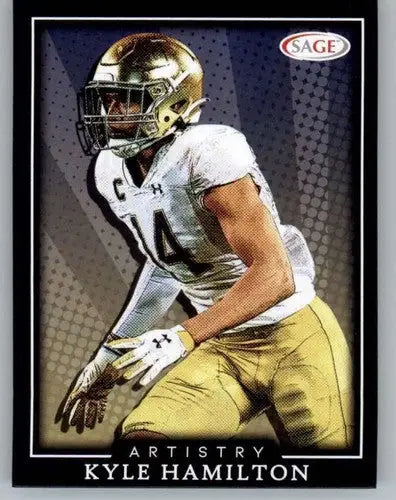 2022 Sage Artistry Black Border Kyle Hamilton football card front side