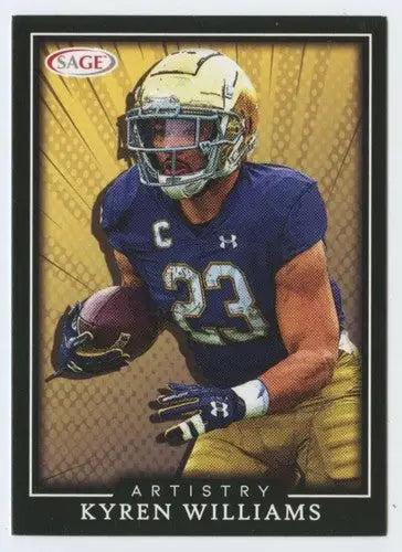Kyren Williams football card from 2022 SAGE Artistry Black Border collection
