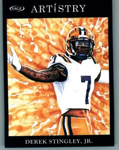 2022 SAGE Artistry Black Border #90 Derek Stingley Jr. NM Near Mint ID:66219 - Football Card Single