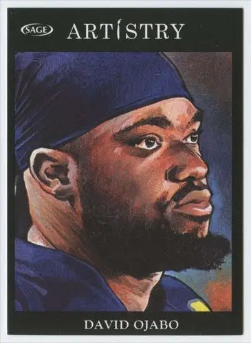 Original gloss David Ojabo artistry card with sage artistry black border near mint condition