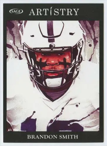 2022 SAGE Artistry Black Border #95 Brandon Smith NM Near Mint ID:66224 - Football Card Single