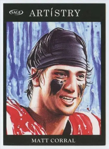 Sage Artistry Black Border Matt Corral football card 2022 for collectors