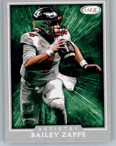2022 SAGE Artistry Silver Border #32 Bailey Zappe NM Near Mint ID:66116 - Football Card Single