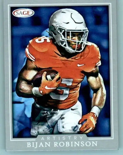 2022 SAGE Artistry Silver Border #33 Bijan Robinson NM-MT ID:56684 - Football Card Single
