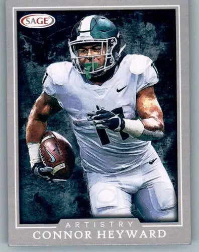 2022 SAGE Artistry Silver Border Connor Heyward football card for collectors
