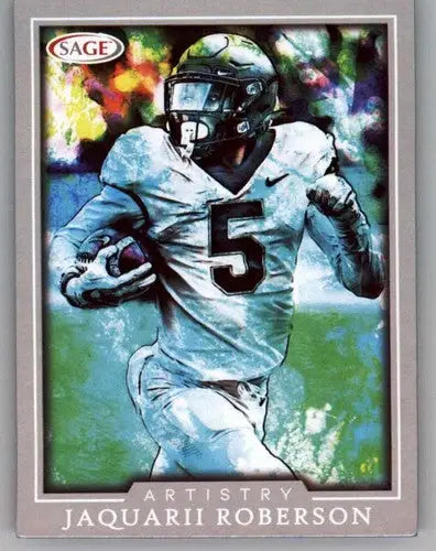 Football trading card 2022 SAGE Artistry Silver Border Jaquarii Roberson near mint