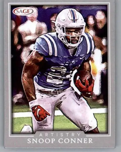 2022 Sage Artistry Silver Border Snoop Conner Football Card with Original Gloss near mint