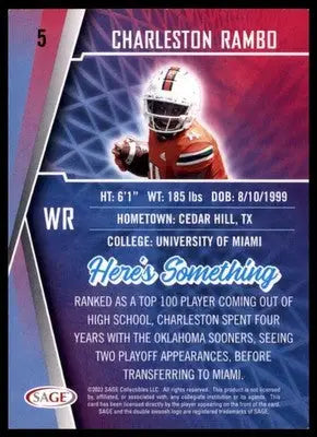2022 SAGE Charleston Rambo 5 USC Trojans