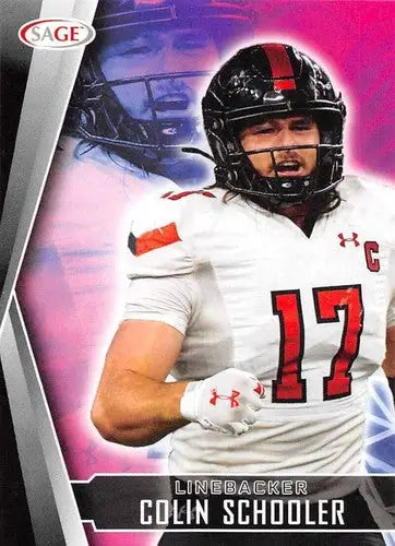 Football card featuring Colin Schooler from 2022 Sage Low Series with original gloss