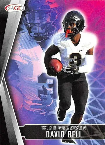 Original gloss of David Bell football card from 2022 Sage Low Series Simply Sandoval sports cards collection