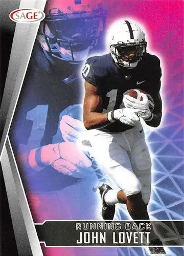 Football trading card from the 2022 Sage Low Series featuring John Lovett NM-MT