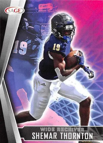 Original gloss Shemar Thornton football card from Sage Low Series by Simply Sandoval