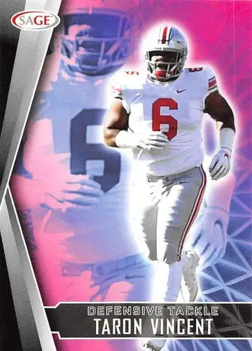 2022 Sage Low Series Football Trading Card Taron Vincent original gloss simply sandoval