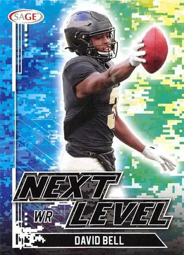 Original gloss football trading card featuring David Bell from 2022 Sage Low Series