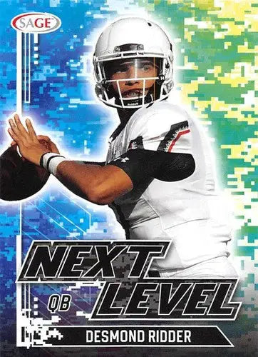 Original gloss Desmond Ridder football card from Simply Sandoval’s 2022 Sage Low Series