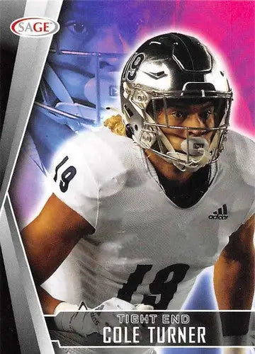 2022 Sage Low Series Cole Turner football card with original gloss, popular among Simply Sandoval cards typically sell