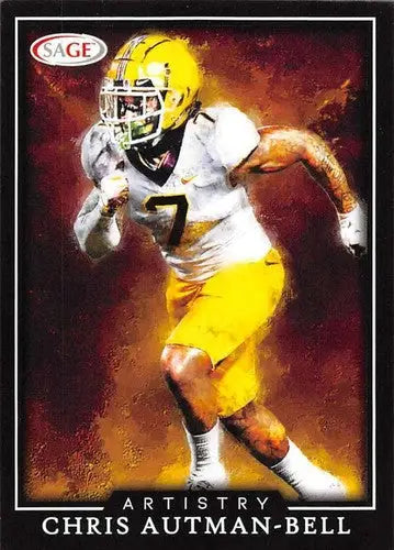 Football trading card from 2022 Sage Low Series featuring Chris Autman-Bell with original gloss