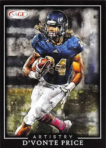 Original gloss Football card from 2022 Sage Low Series featuring Dvonte Price NM-MT