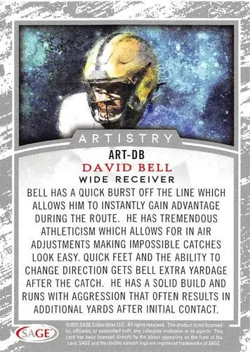 2022 Sage Low Series Artistry Silver #ART-DB David Bell NM-MT ID:41440 - Baseball Card Single