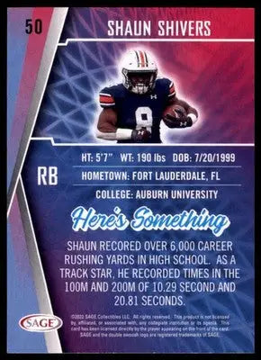 2022 SAGE Shaun Shivers 50 Denver Broncos