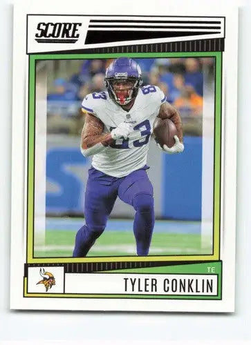 Original gloss Tyler Conklin football card 2022 Score NM-MT Vikings ID 46615