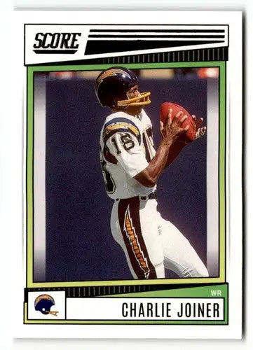 Original gloss Charlie Joiner football card from 2022 Score #142 featuring Simply Sandoval