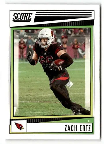 Zach Ertz football card from 2022 Score with original gloss displayed by Simply Sandoval