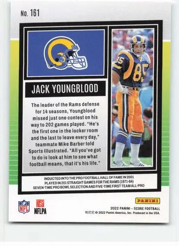 2022 Score #161 Jack Youngblood NM-MT LA Rams ID:48638 - Football Card Single