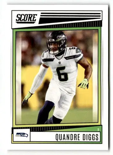 2022 Score Quandre Diggs football card with original gloss by Simply Sandoval